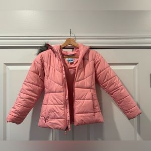 Columbia girls pink down coat